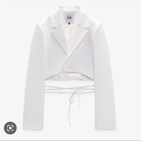 ZARA New white Cropped blazer - Picture 5 of 13